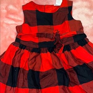 Carter's Red and Black Tiered Sundress Casual Sleeveless Crew Neck